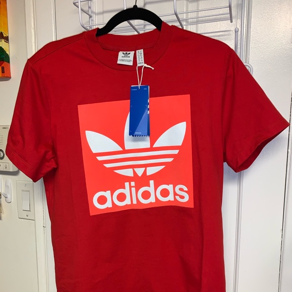 adidas Tops - Adidas Red T Shirt, NEW with tags